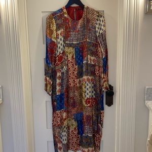 Worn once Zara patchwork midi